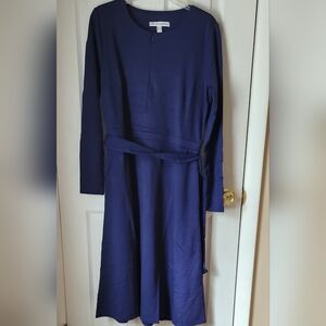 Girl with Curves Misses Zip Front Ponte Midi  Dress Size Medium NWT
